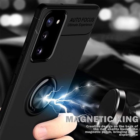 Samsung Galaxy Note 20 CaseUp Finger Ring Holder Kılıf Siyah 3